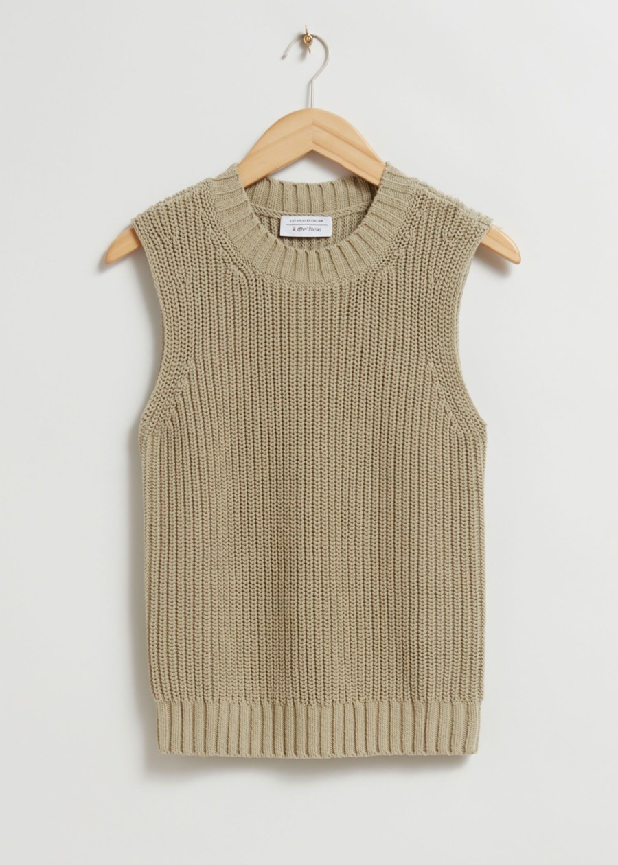 Klaer & Other Stories | Strikket Topp Med Rund Hals Beige