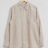 Klaer & Other Stories | Oversized Patch Pocket Skjorte Lys Beige