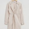 Klaer & Other Stories | Front Knot Linen Shirt Dress Lys Beige