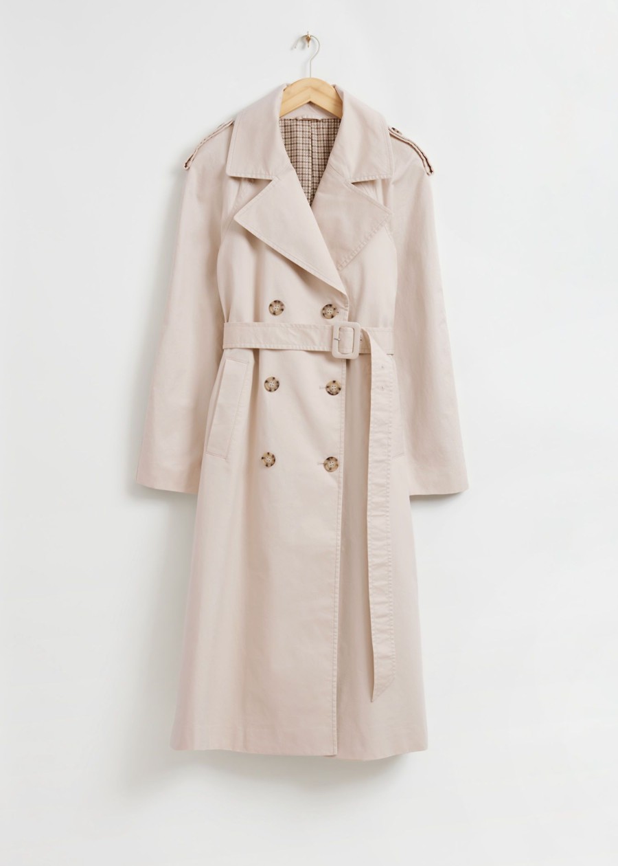 Klaer & Other Stories | Klassisk Avslappet Trenchcoat Beige