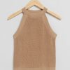 Klaer & Other Stories | Tilpasset Grimestrikket Topp Mork Beige