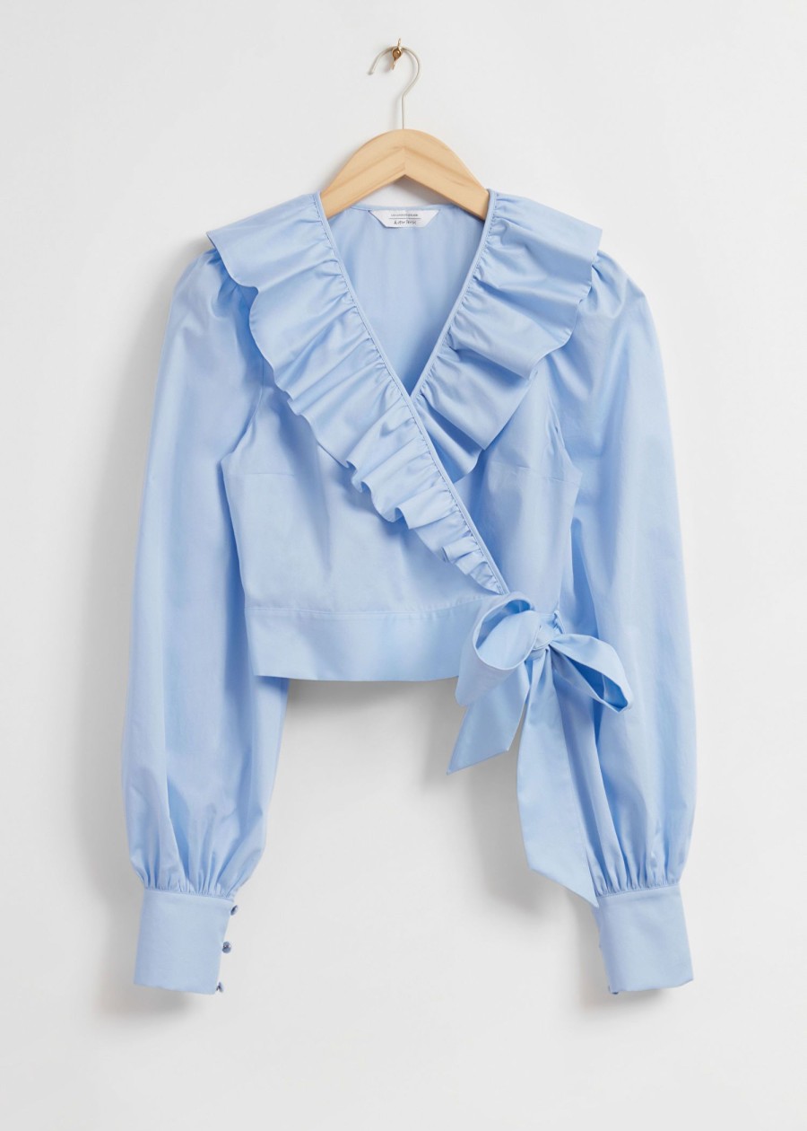 Klaer & Other Stories | Ruffled Wrap Bluse Lyse Bla