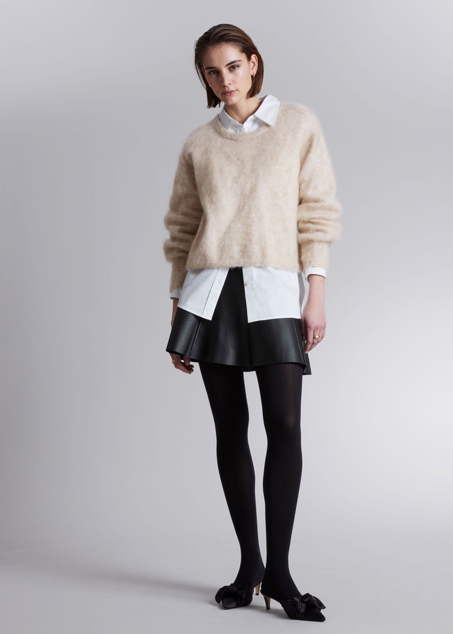 Klaer & Other Stories | Fuzzy Knit Jumper Beige