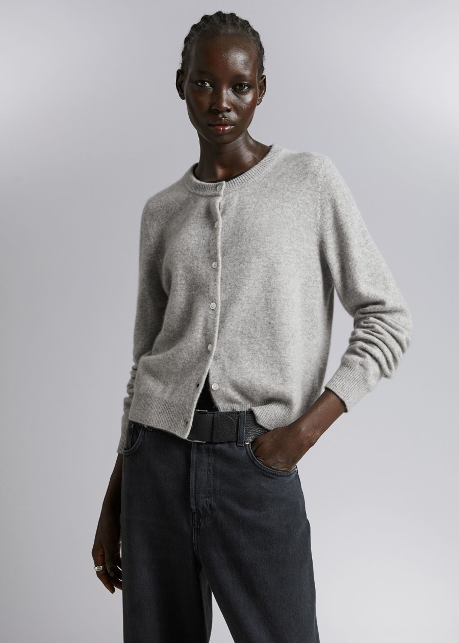 Klaer & Other Stories | Slank Cashmere Cardigan Gra