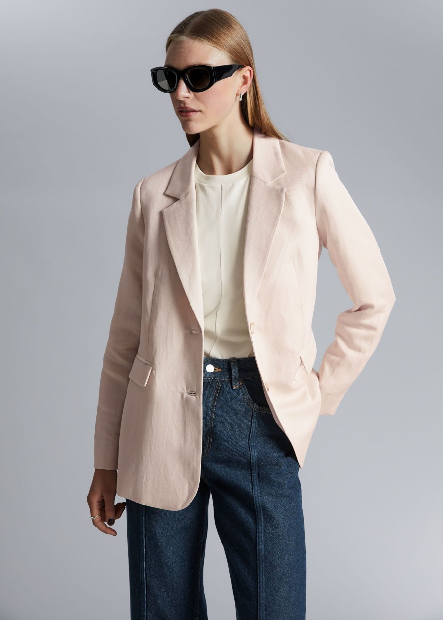 Klaer & Other Stories | Avslappet Lin Blazer Lys Beige