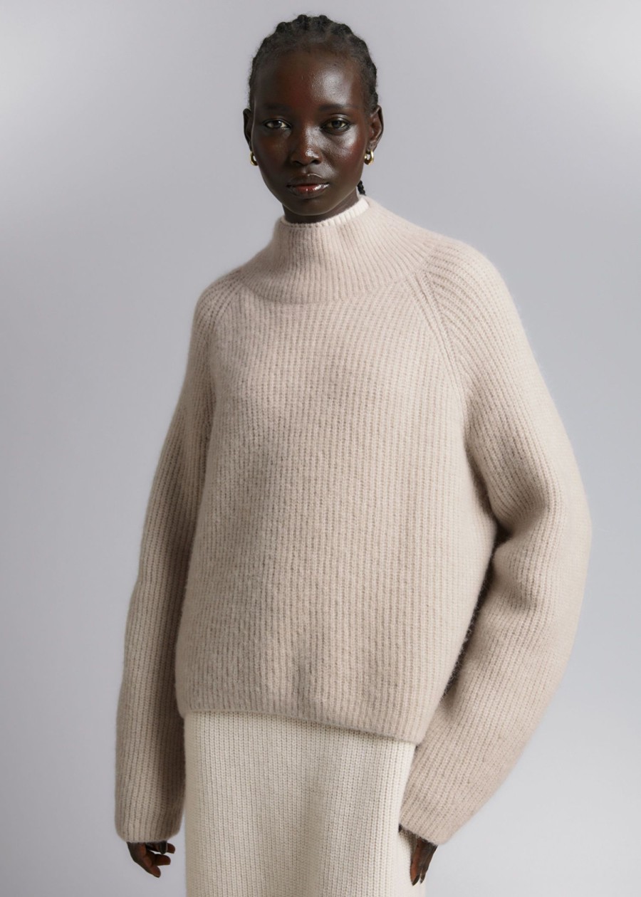 Klaer & Other Stories | Strikket Mock Neck Jumper Muldvarp