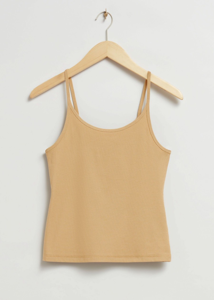 Klaer & Other Stories | Ribbet Vest Topp Stovet Beige