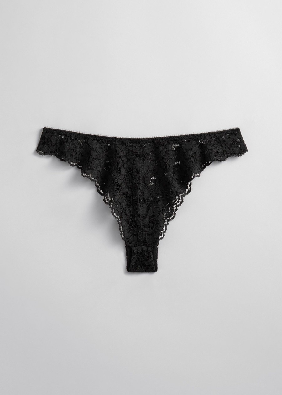 Undertoy & Other Stories | Scalloped Blonde Tanga Svart