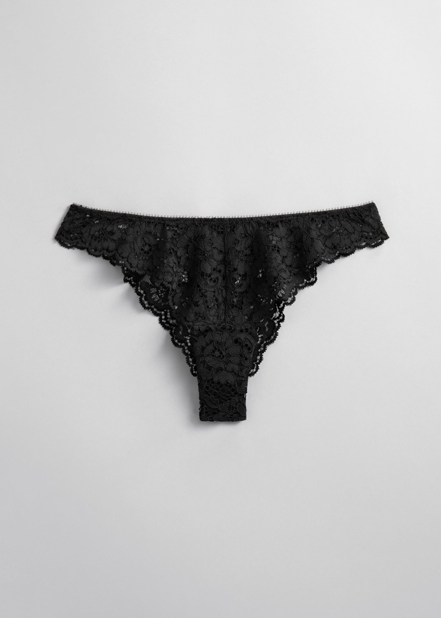 Undertoy & Other Stories | Scalloped Blonde Tanga Svart