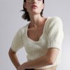 Klaer & Other Stories | Cropped Sweetheart Bustier Strikketopp Krem