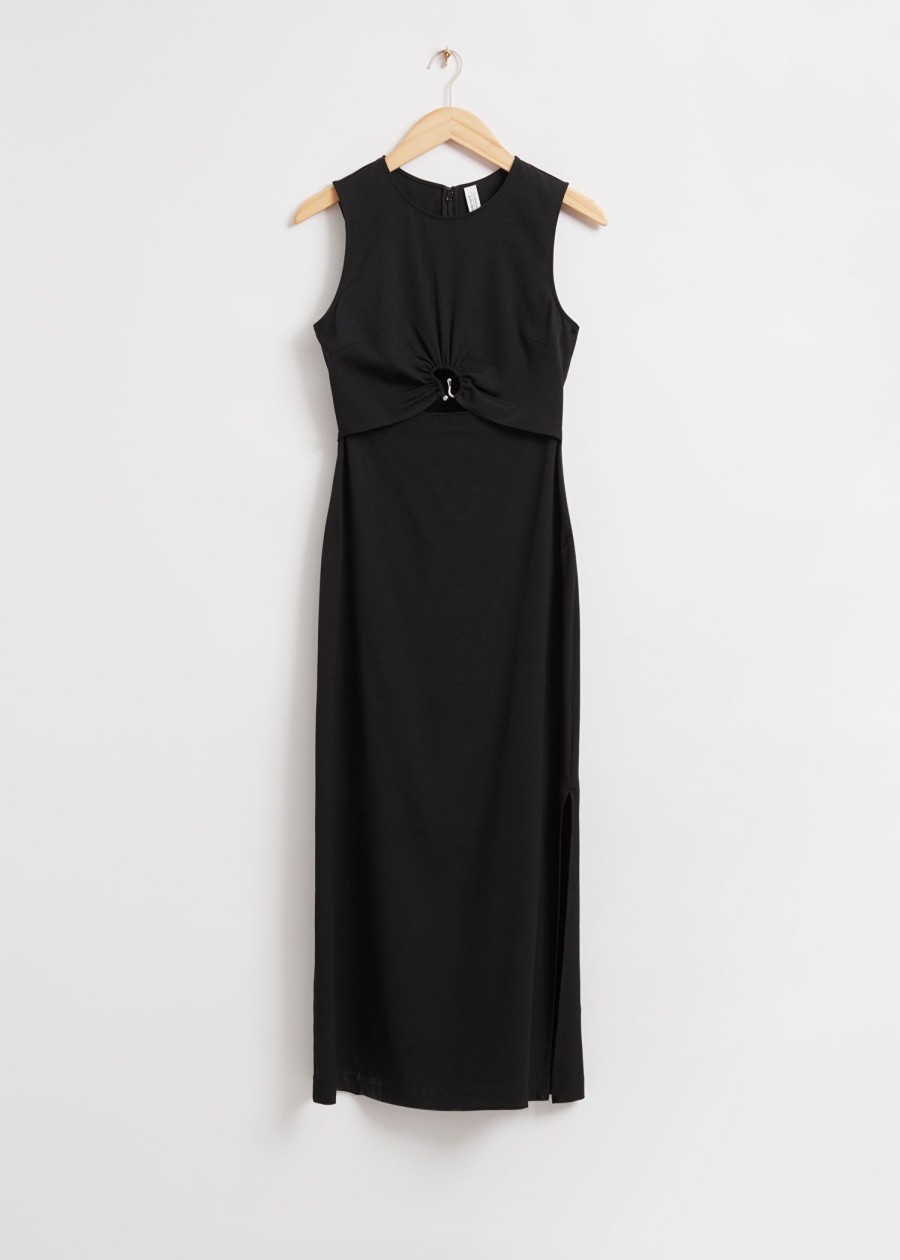 Klaer & Other Stories | Fitted Metal Hook Detail Dress Svart