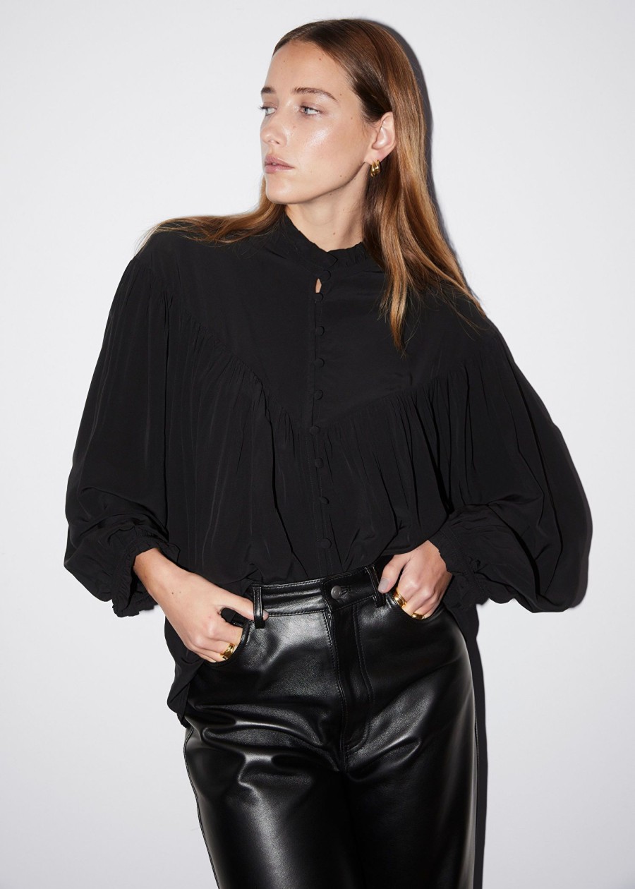 Klaer & Other Stories | Oversized Frillbluse Svart