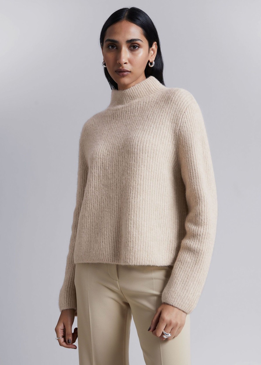 Klaer & Other Stories | Boxy Heavy Knit Jumper Beige