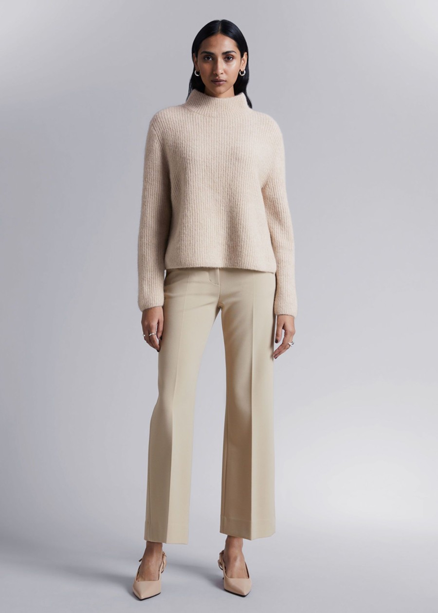 Klaer & Other Stories | Boxy Heavy Knit Jumper Beige