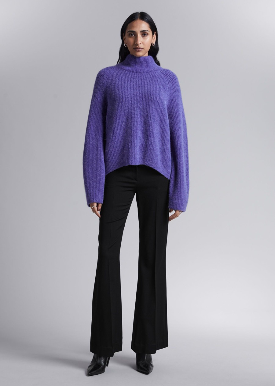 Klaer & Other Stories | Strikket Mock Neck Jumper Lilla