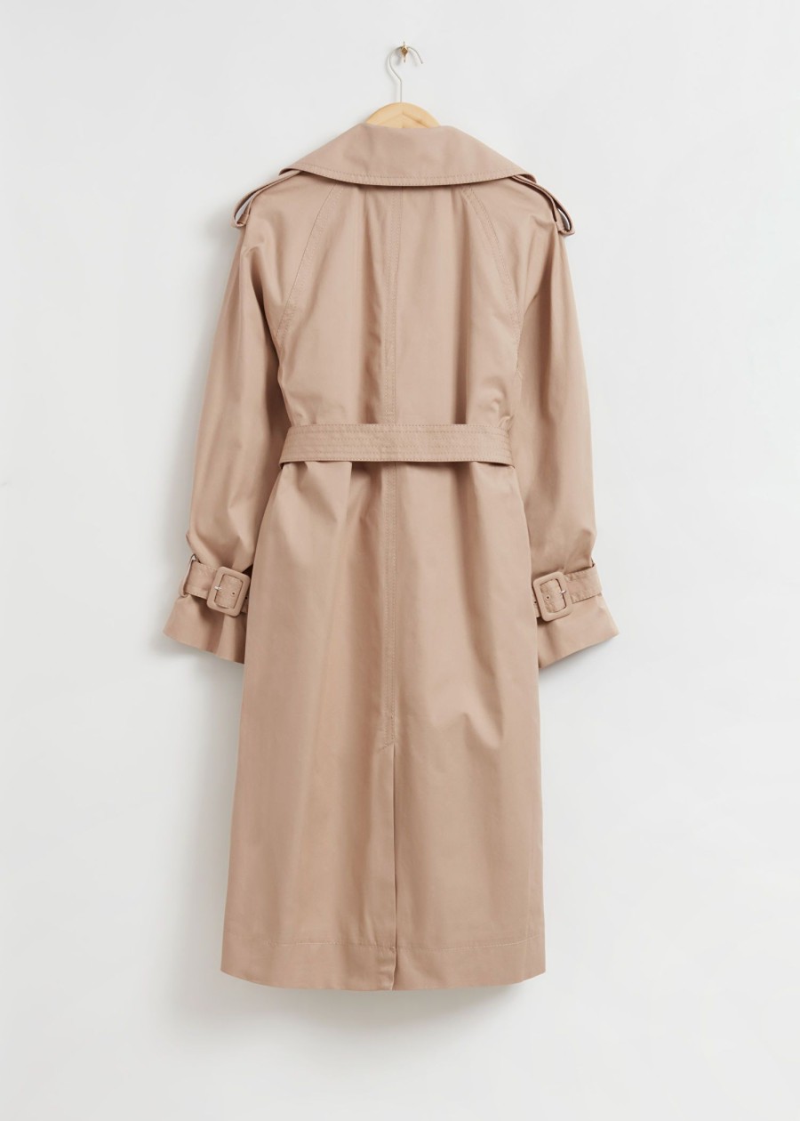 Klaer & Other Stories | Avslappet Trenchcoat Med Lang Passform Stovet Beige