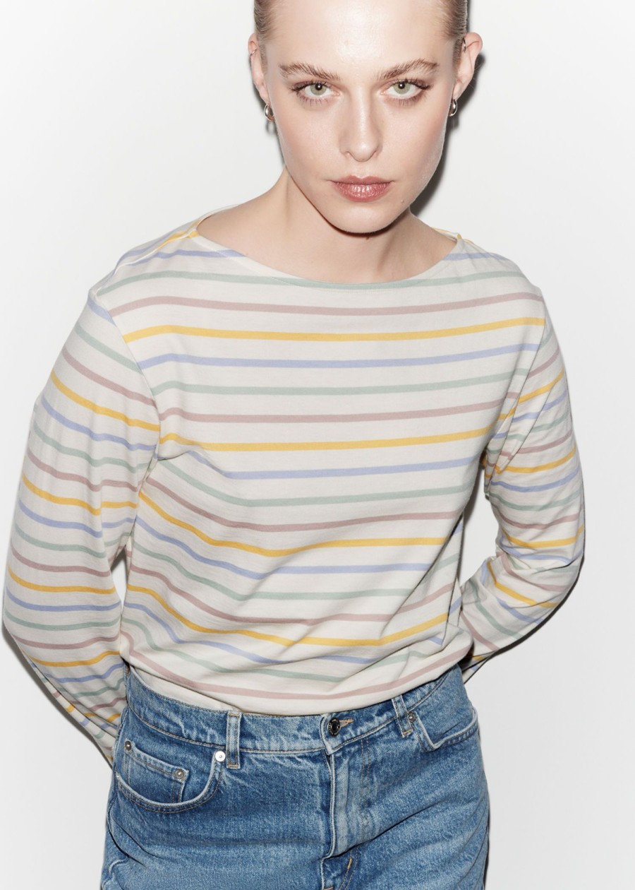 Klaer & Other Stories | Breton Stripe Topp Hvit/Gul/Bla