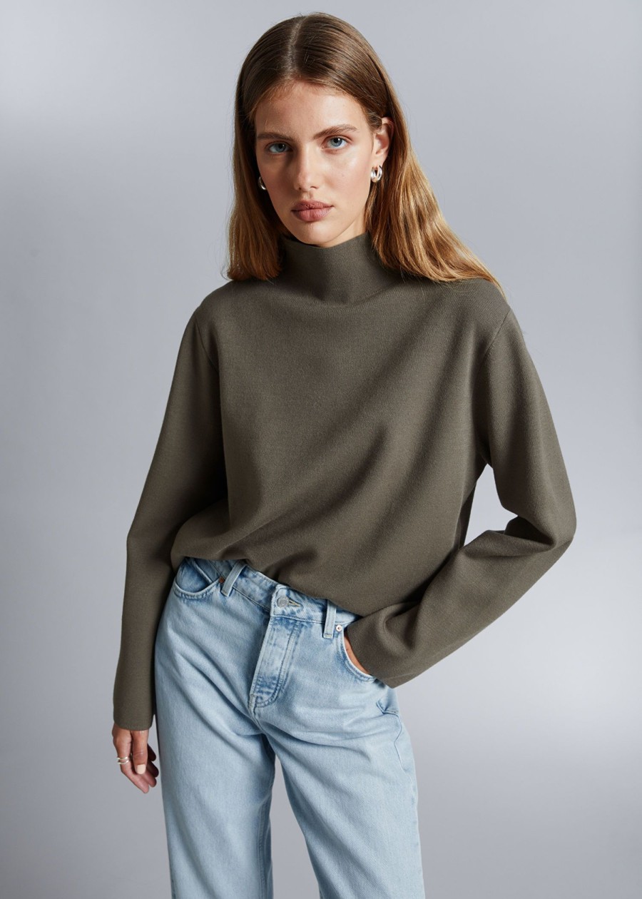 Klaer & Other Stories | Boxy Turtleneck Strikket Genser Muldvarp