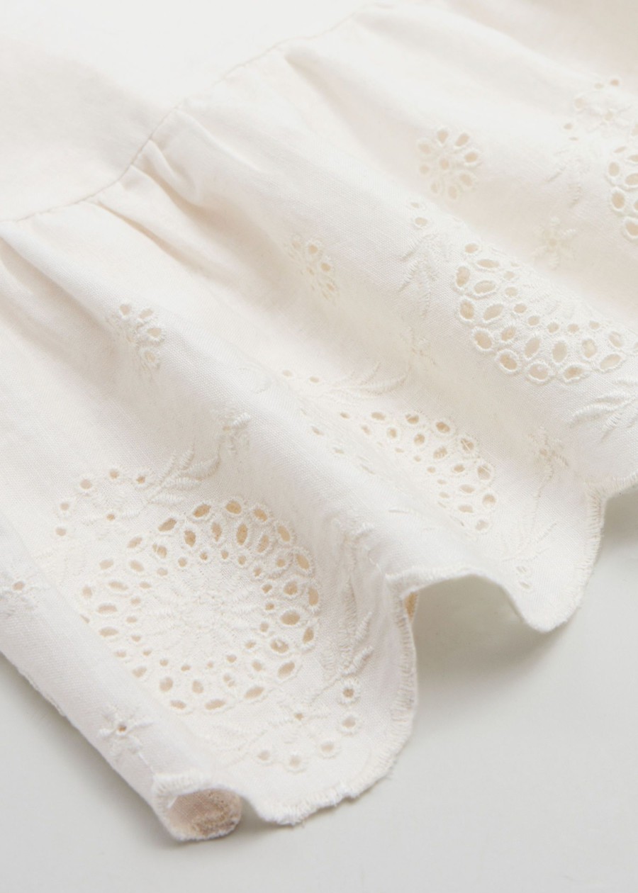 Klaer & Other Stories | Ermelos Broderie Anglaise Topp Elfenbein