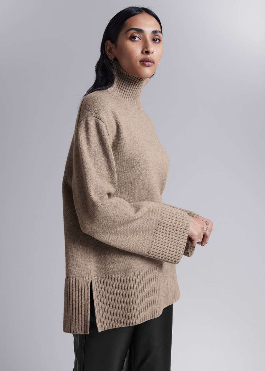 Klaer & Other Stories | Oversized Turtleneck Merino Genser Muldvarp