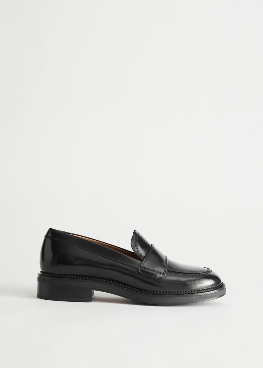 Sko & Other Stories | Penny Loafers I Laer Svart