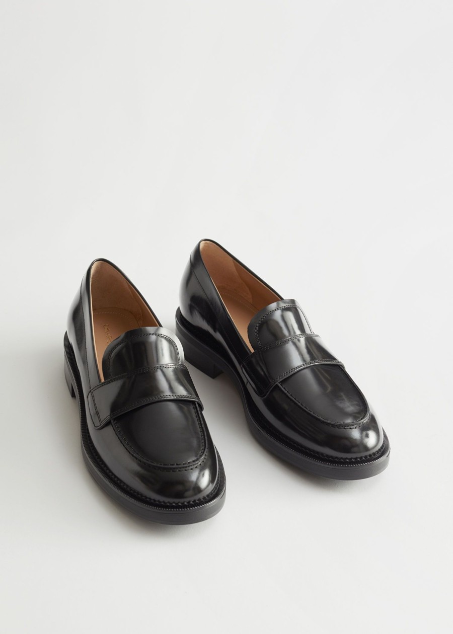 Sko & Other Stories | Penny Loafers I Laer Svart