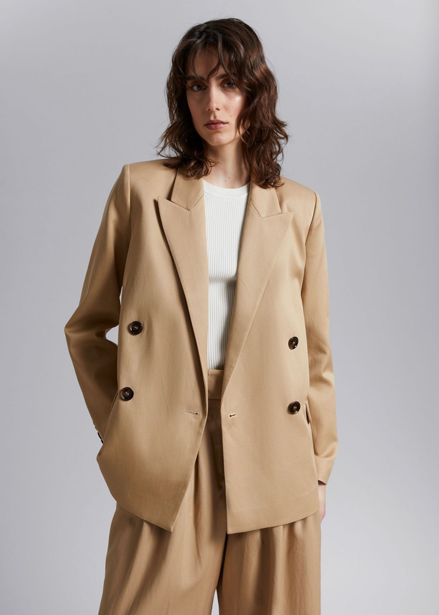 Klaer & Other Stories | Dobbeltspent Blazer Stovet Beige