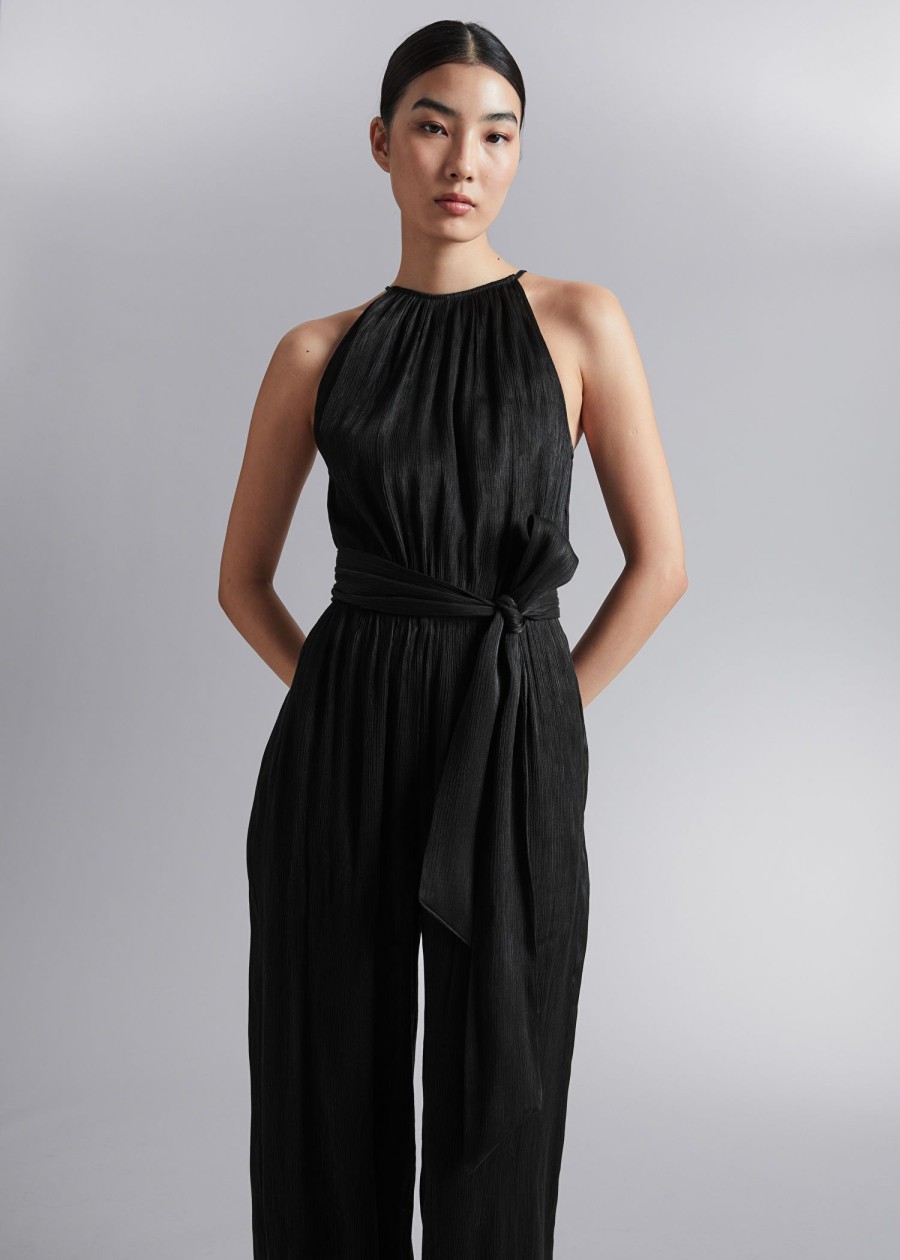 Klaer & Other Stories | Halterneck Jumpsuit Med Belte Svart