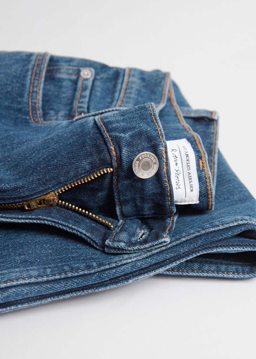 Klaer & Other Stories | Bred Cropped Jeans Middels Stovete Bla