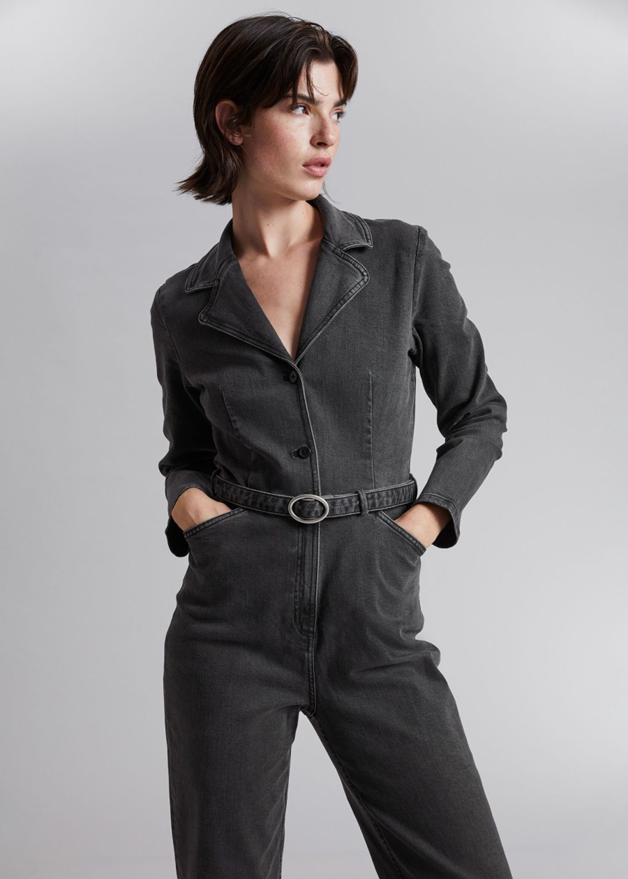 Klaer & Other Stories | Jumpsuit Med Belte Gra Denim