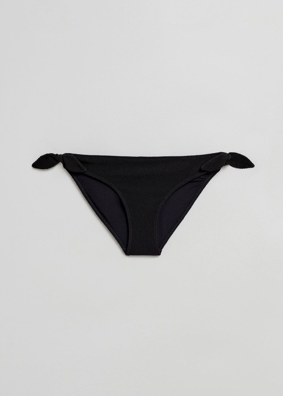 Badetoy & Other Stories | Crepe Knot Tie Bikinitruse Svart