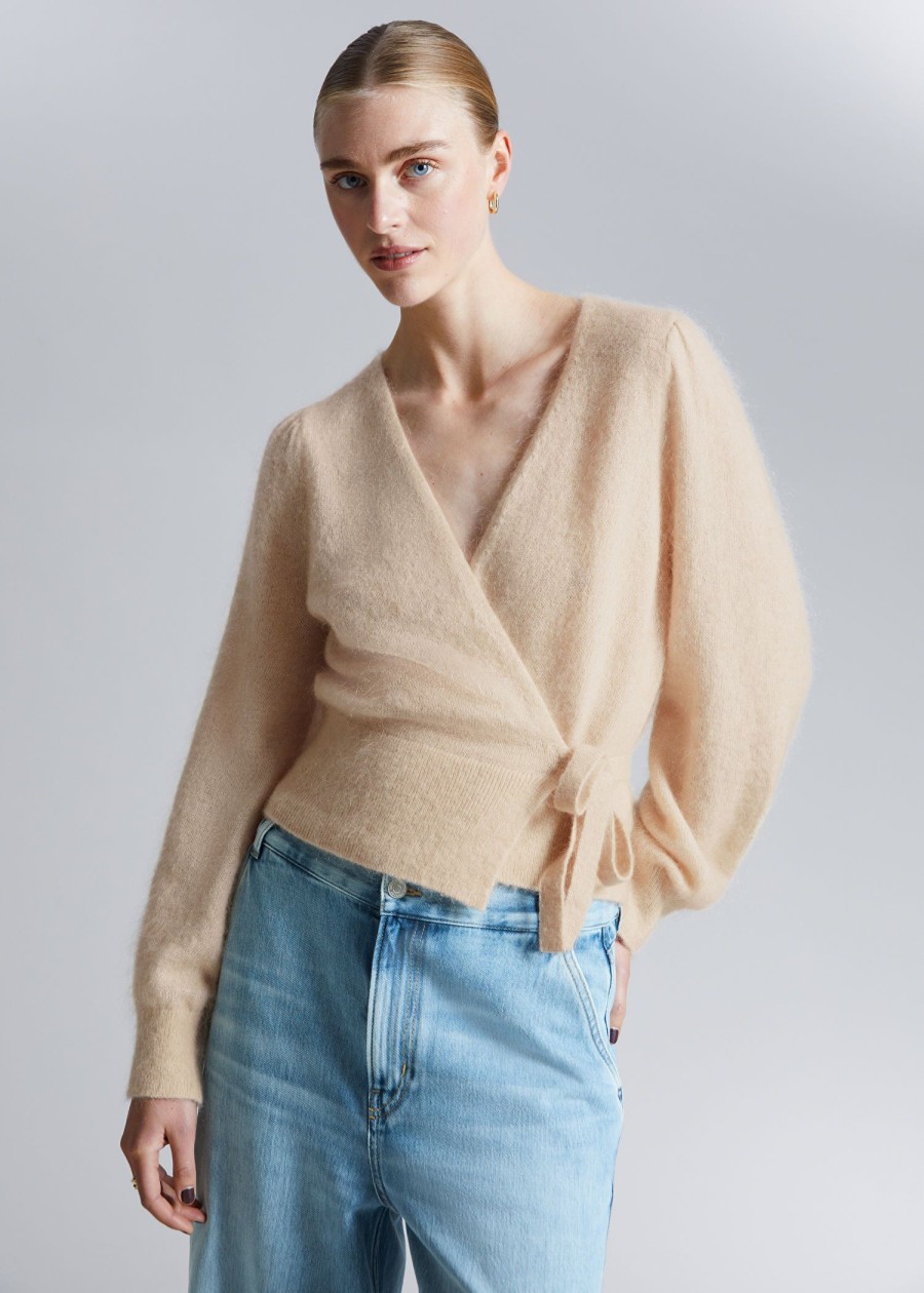 Klaer & Other Stories | Strikket Wrap Cardigan Beige