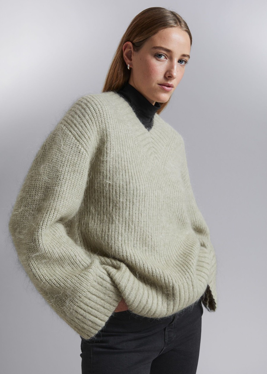 Klaer & Other Stories | Fuzzy Knit Jumper Kaki