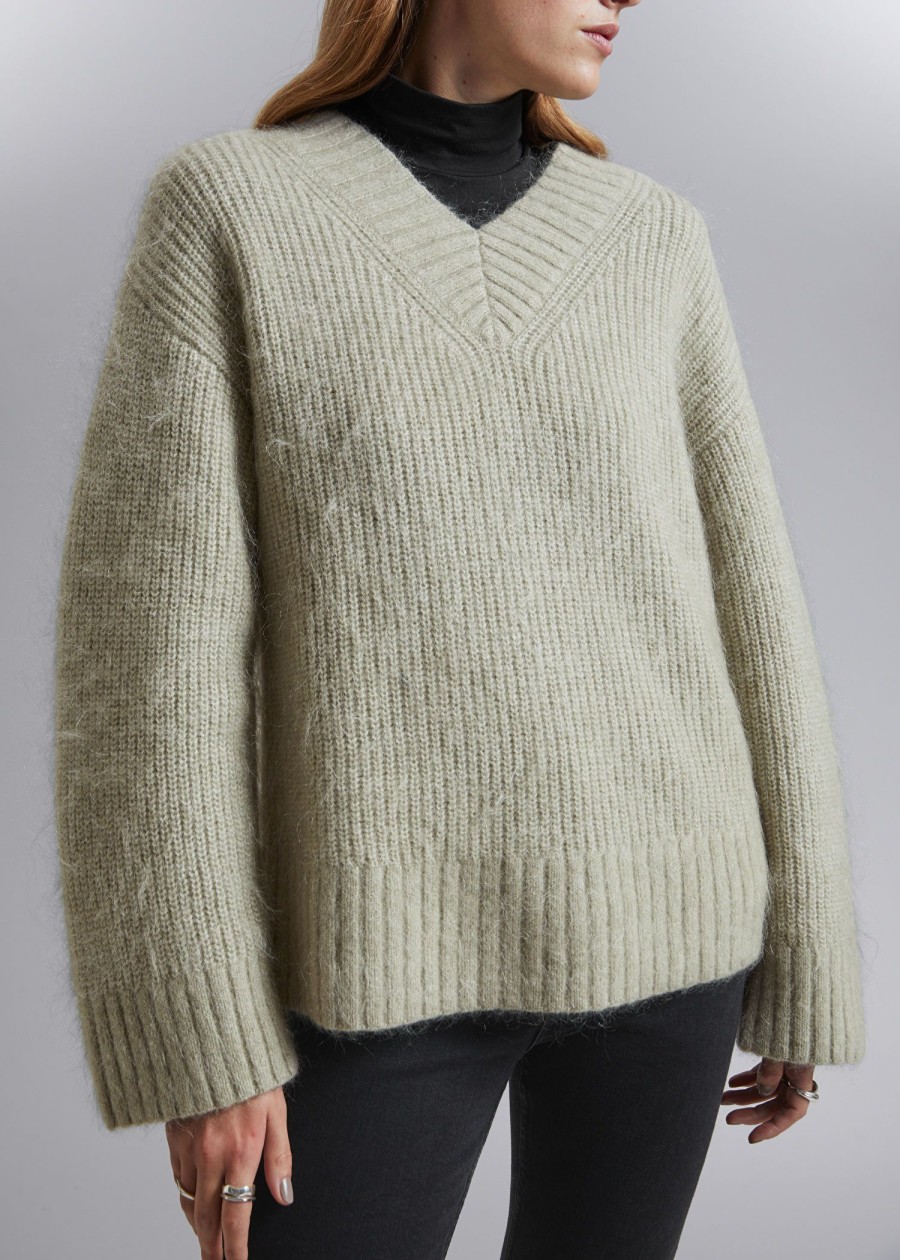 Klaer & Other Stories | Fuzzy Knit Jumper Kaki