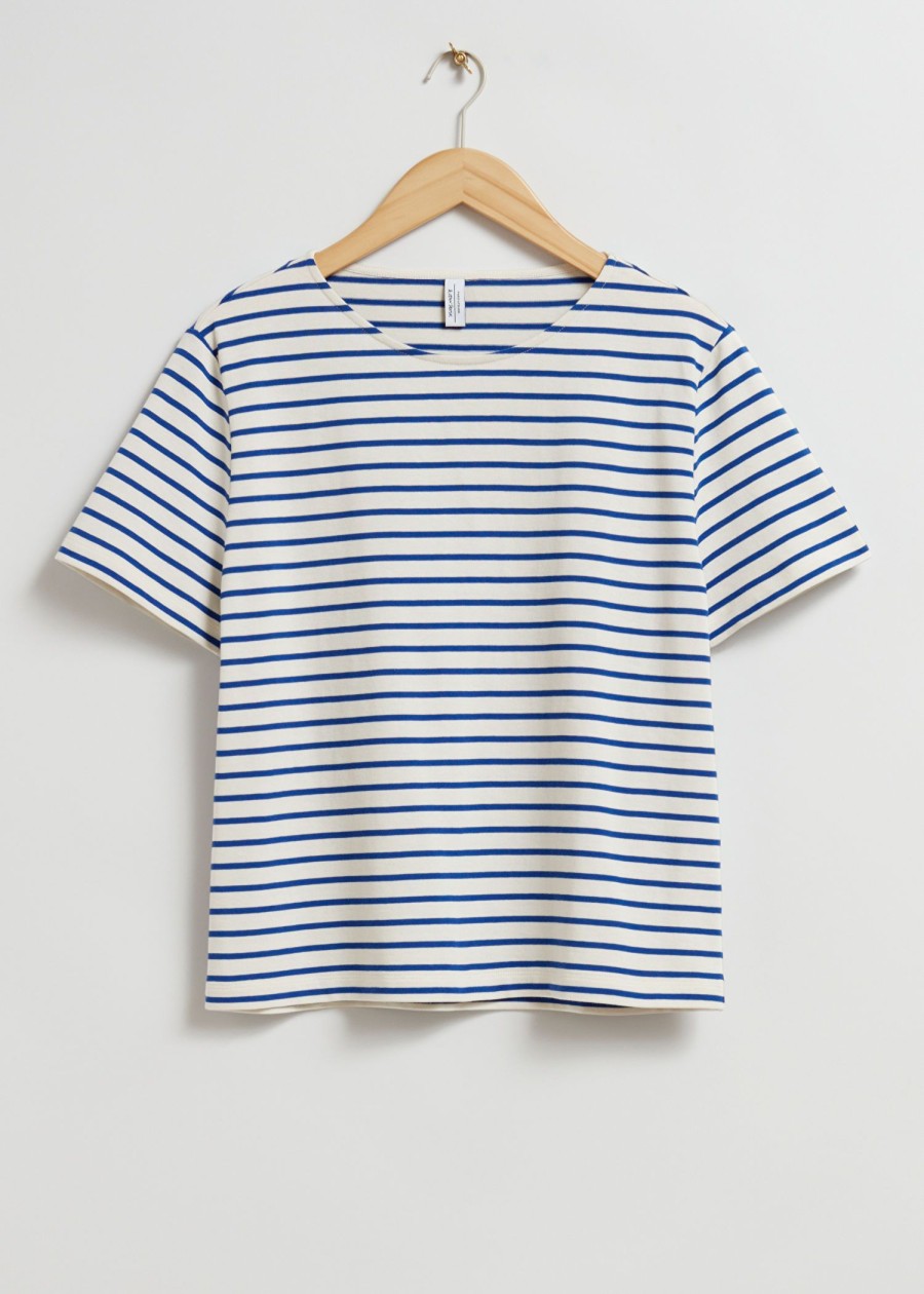 Klaer & Other Stories | Stripete T-Skjorte Navy/White Nautical Stripe