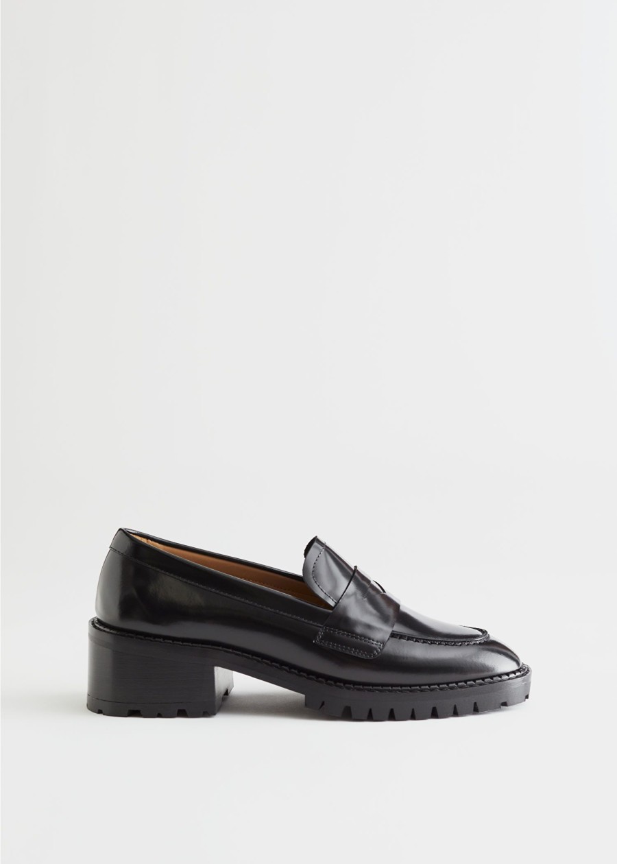 Sko & Other Stories | Penny Loafers I Laer I Hael Svart