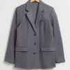 Klaer & Other Stories | Avslappet Single-Breasted Silke Blazer Mork Gra