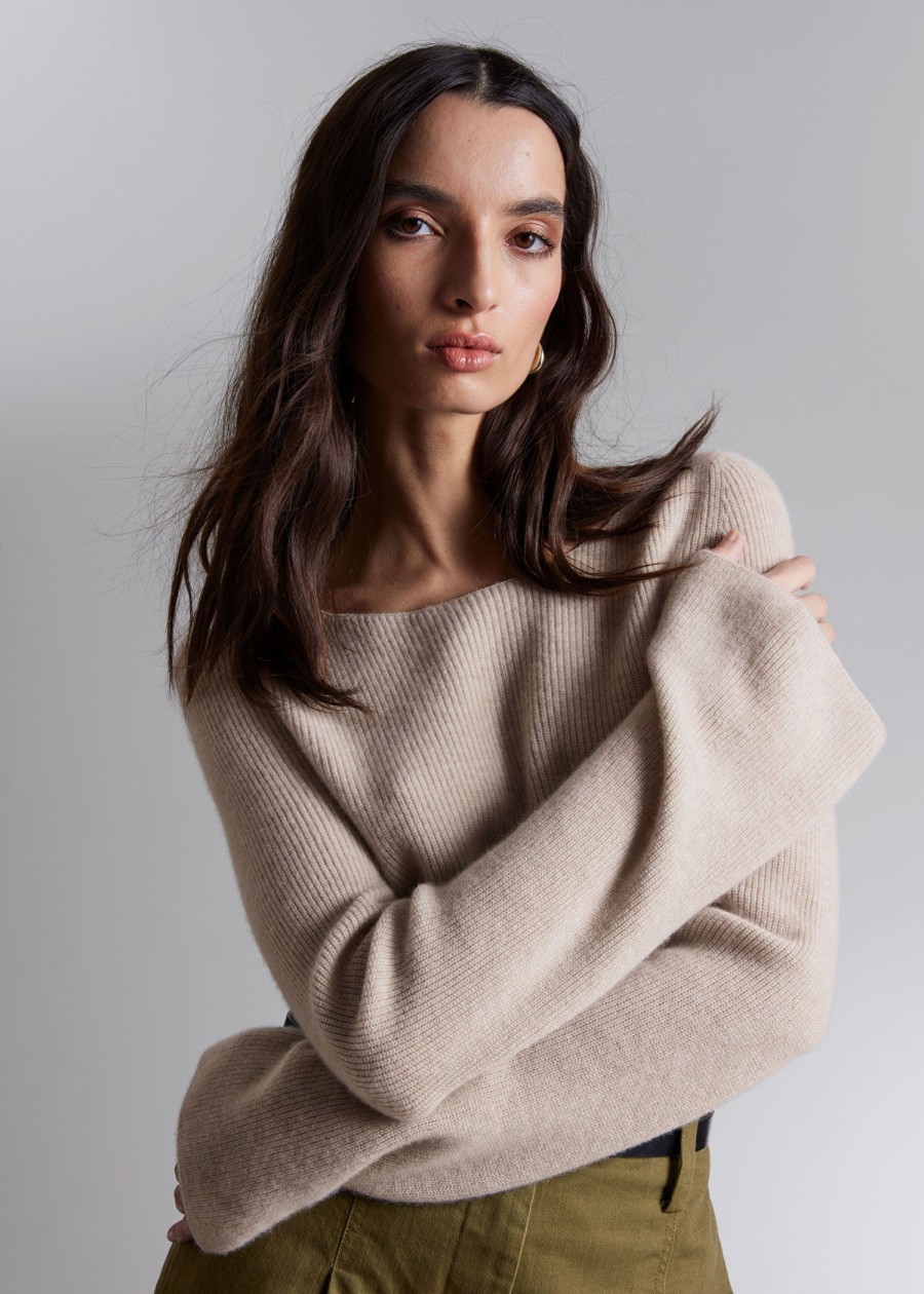 Klaer & Other Stories | Bell Sleeve Cashmere Genser Muldvarp