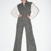 Klaer & Other Stories | Bred Ermelos Tweed Jumpsuit Svart Tweed