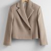 Klaer & Other Stories | Cropped Wool Blazer Beige