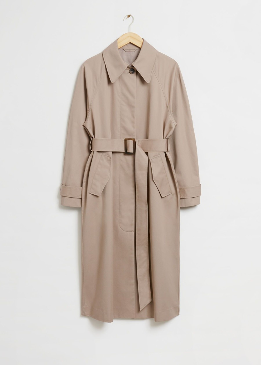 Klaer & Other Stories | Avslappet Mellomlang Trenchcoat Beige