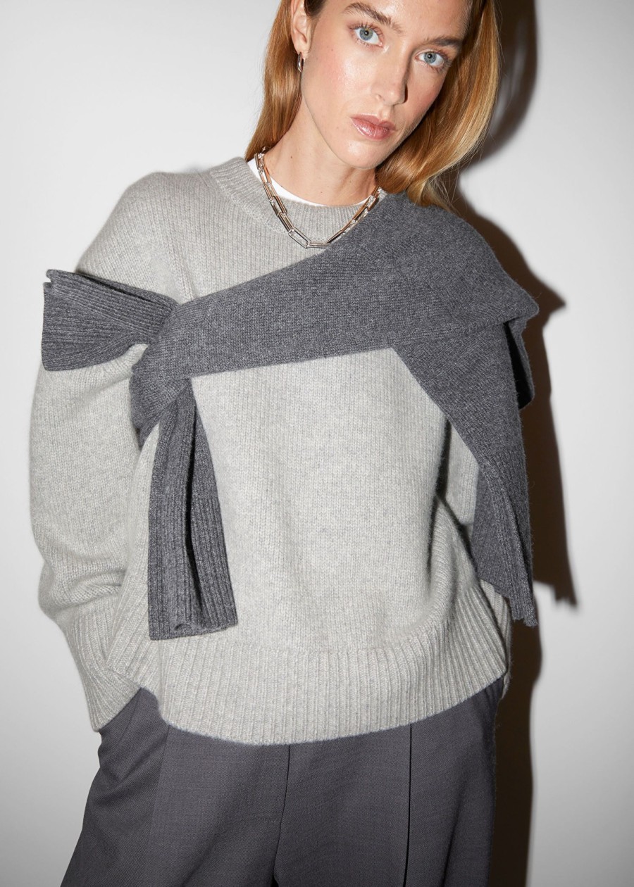 Klaer & Other Stories | Cashmere-Blanding Strikket Genser Gra