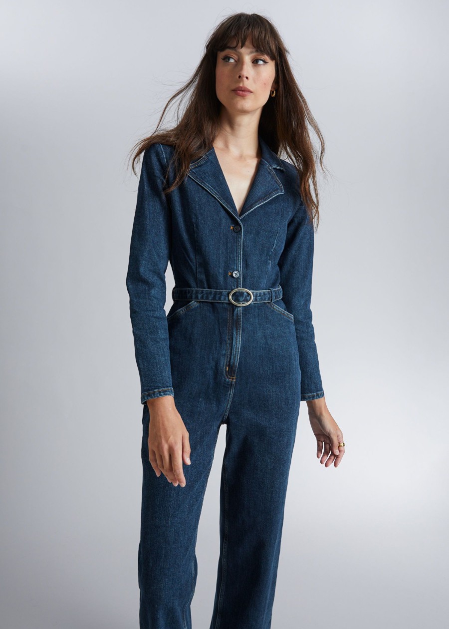 Klaer & Other Stories | Jumpsuit Med Belte Bla Denim