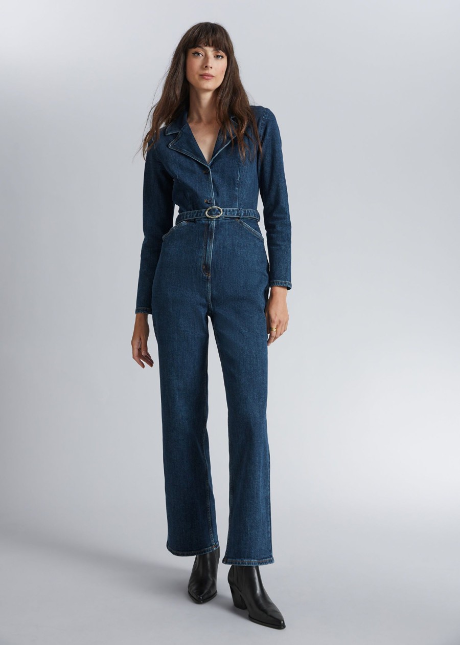 Klaer & Other Stories | Jumpsuit Med Belte Bla Denim