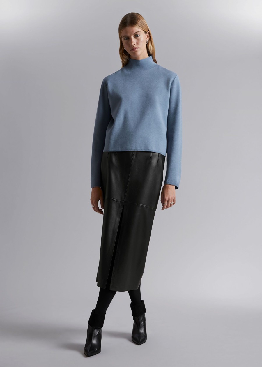 Klaer & Other Stories | Boxy Turtleneck Strikket Genser Bla