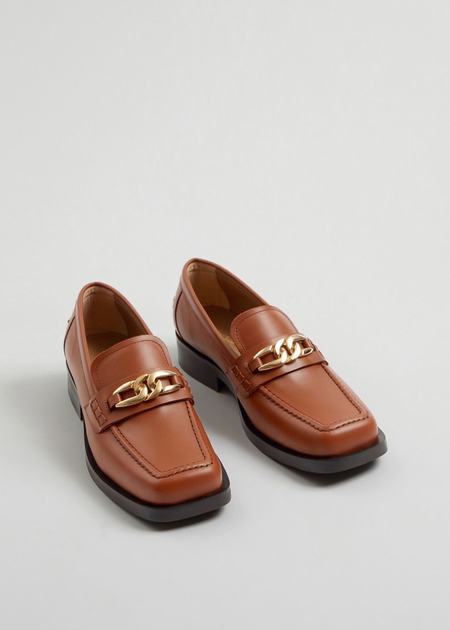 Sko & Other Stories | Skinnloafers Med Kvadratisk Ta Cognac