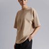 Klaer & Other Stories | Oversized T-Skjorte I Bomullsjersey Stovet Beige