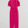 Klaer & Other Stories | Feminin Puffermer V-Hals Jumpsuit Lys Rosa