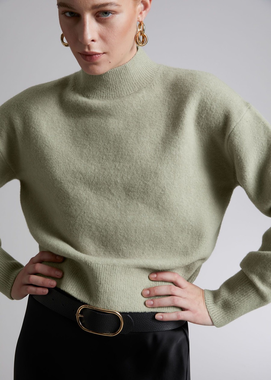 Klaer & Other Stories | Mock-Neck Genser Lys Khaki