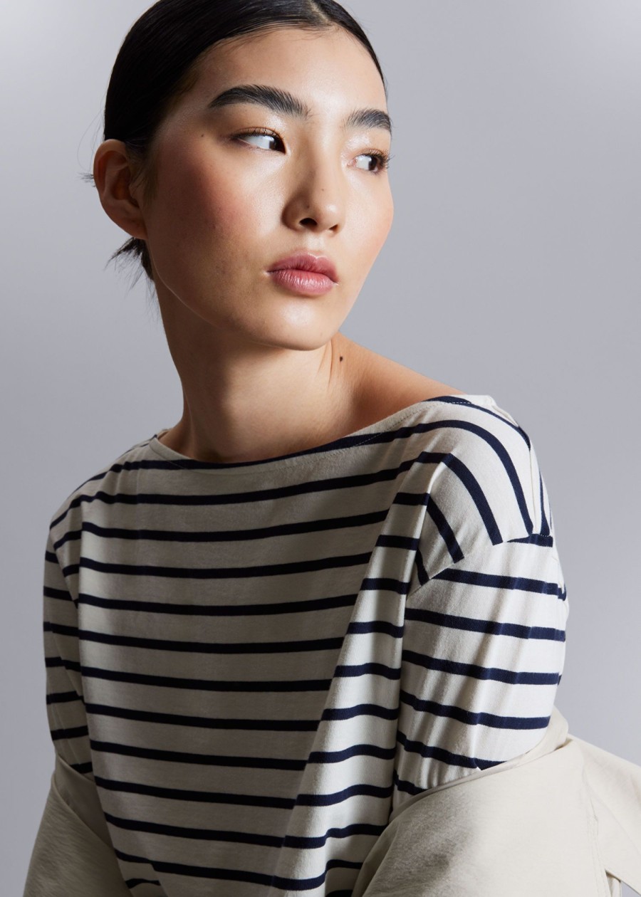 Klaer & Other Stories | Breton Stripe Topp Navy Stripes